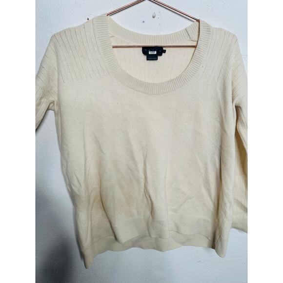 HATCH Cream Wool Cashmere Scoop Neckline Maternity Layering Neck Top size 0 - Picture 6 of 10
